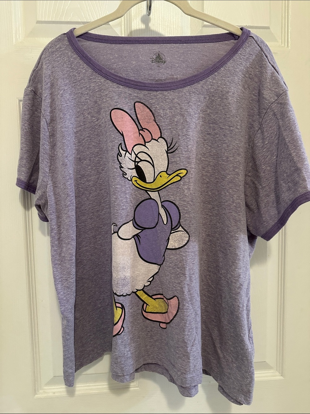 Disney Heather Lavender Tee with Daisy Duck Front and Back